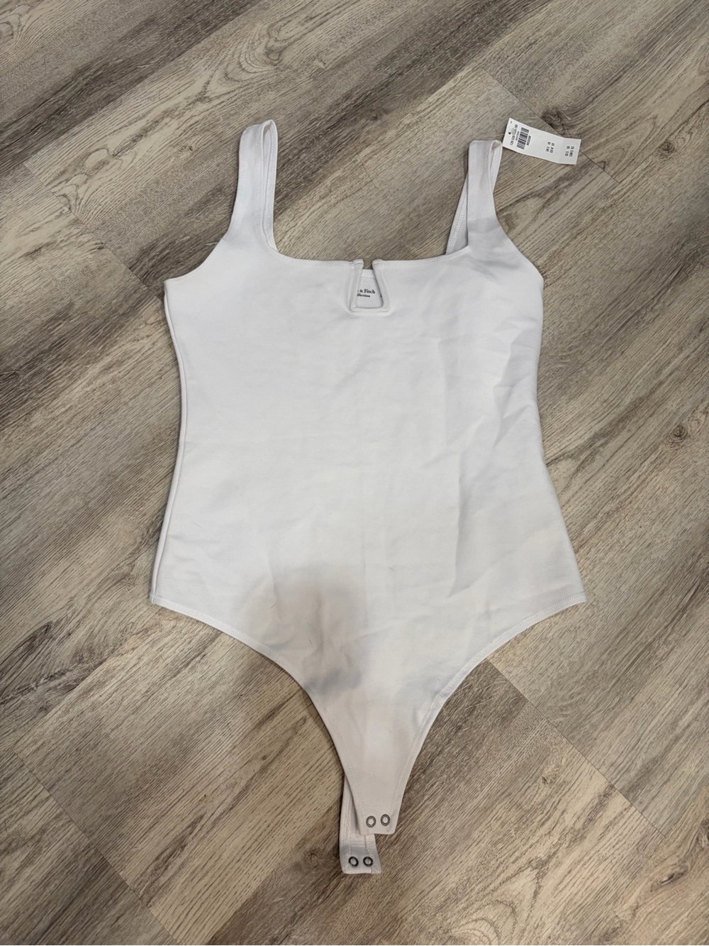 Abercrombie & Fitch White Racerback Tank Bodysuit